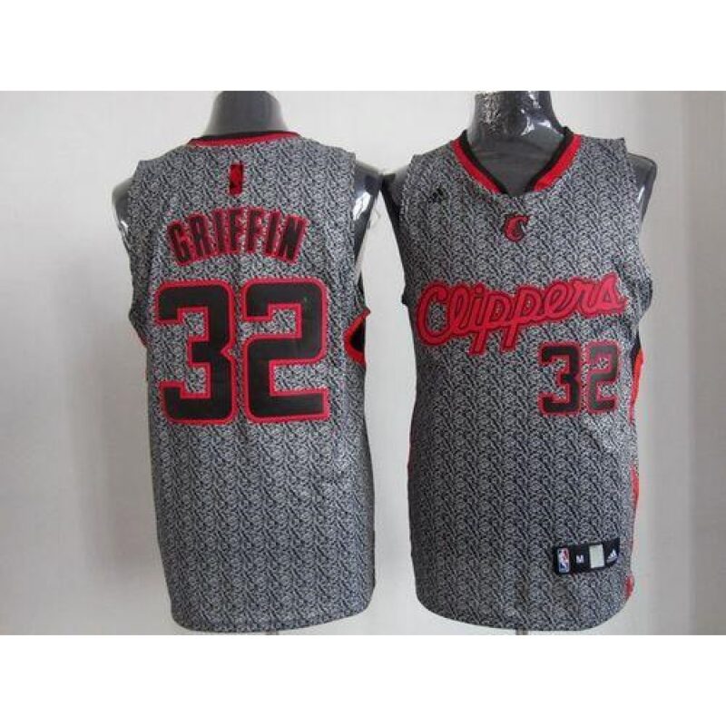 68643560c81da_1 Clippers #32 Blake Griffin Grey Static Fashion Stitched NBA Jersey