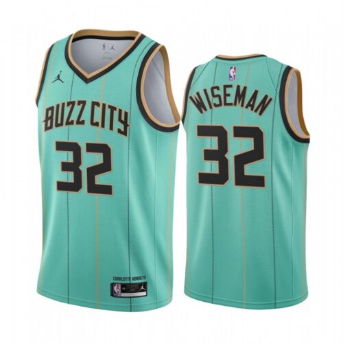 686435f48e049_1 Men's Charlotte Hornets #32 James Wiseman Teal Icon Edition Swingman Stitched Jersey