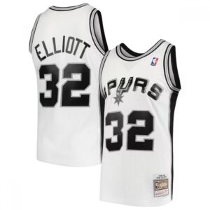 6864361a1314e_1 Men's San Antonio Spurs #32 Sean Elliott White 1998-99 Hardwood Classics Swingman Stitched Jersey