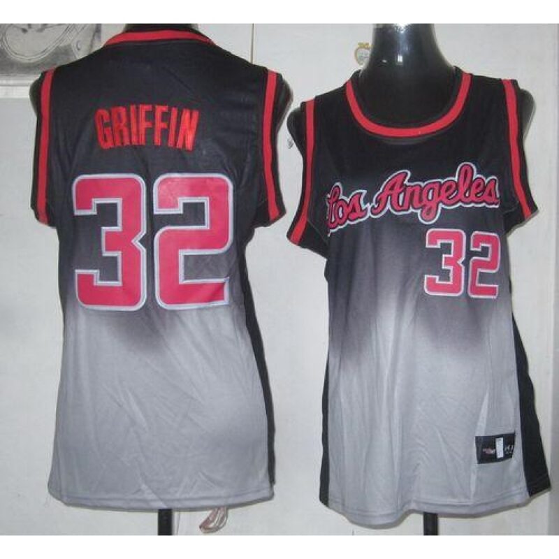 68643627cd5e1_1 Clippers #32 Blake Griffin Black/Grey Women's Fadeaway Fashion Stitched NBA Jersey