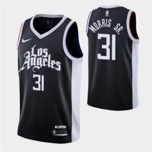 6864362d3733e_1 Men's Los Angeles Clippers #31 Marcus Morris Sr. 2020-21 Black City Edition Stitched NBA Jersey