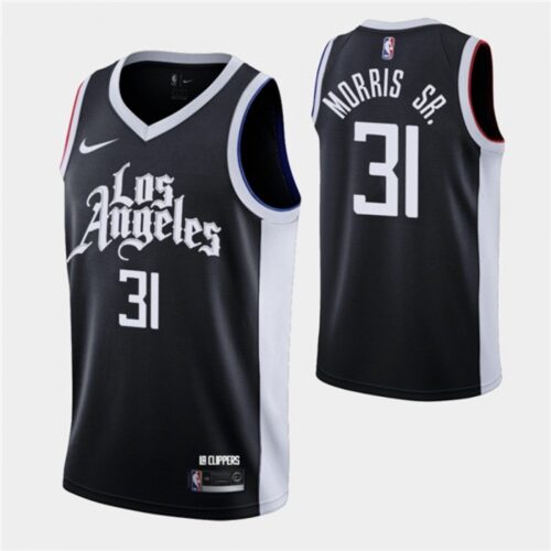 6864362d3733e_1 Men's Los Angeles Clippers #31 Marcus Morris Sr. 2020-21 Black City Edition Stitched NBA Jersey