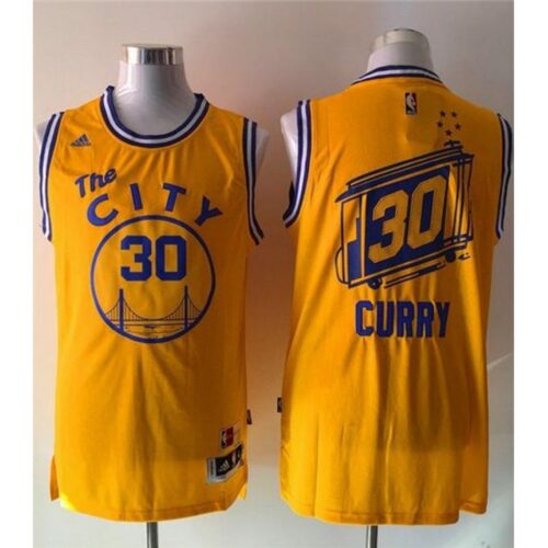 6864364515b4d_1 Warriors #30 Stephen Curry Gold Throwback The City Stitched NBA Jersey