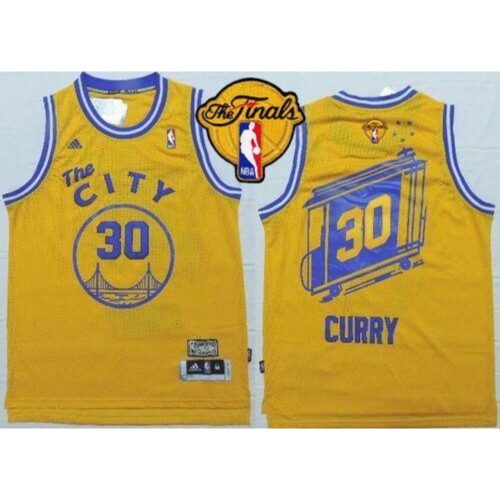 6864364f5a666_1 Warriors #30 Stephen Curry Gold Throwback The City Finals Patch Stitched NBA Jersey