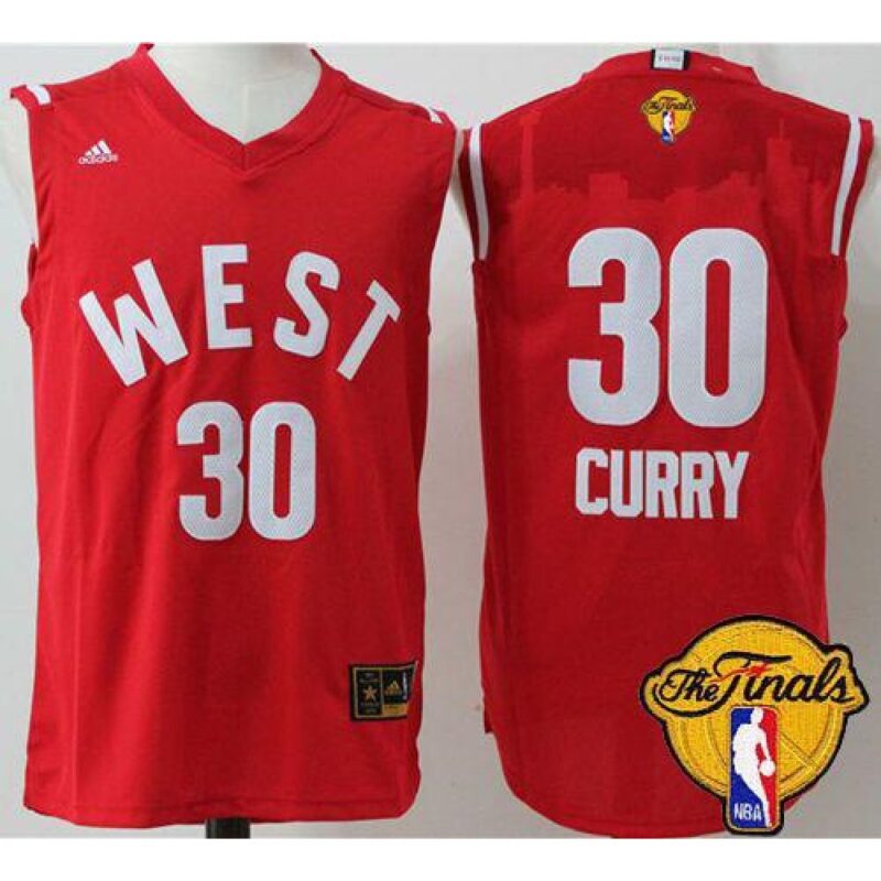 686436d5a4c87_1 Warriors #30 Stephen Curry Red 2016 All Star The Finals Patch Stitched NBA Jersey