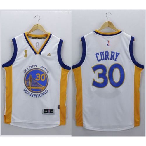 686436e7187b7_1 Warriors #30 Stephen Curry White New Champions Stitched NBA Jersey