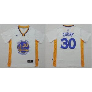 686436edc745b_1 Warriors #30 Stephen Curry White Short Sleeve Stitched NBA Jersey