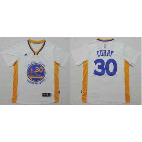 686436edc745b_1 Warriors #30 Stephen Curry White Short Sleeve Stitched NBA Jersey