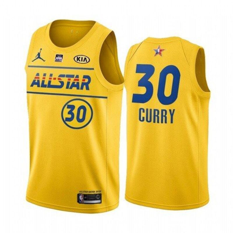 68643701b4360_1 Men's 2021 All-Star Warriors #30 Stephen Curry Yellow Western Conference Stitched NBA Jersey