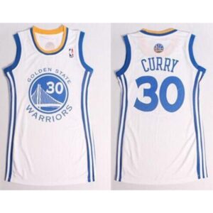 686437050ae14_1 Warriors #30 Stephen Curry White Women's Dress Stitched NBA Jersey