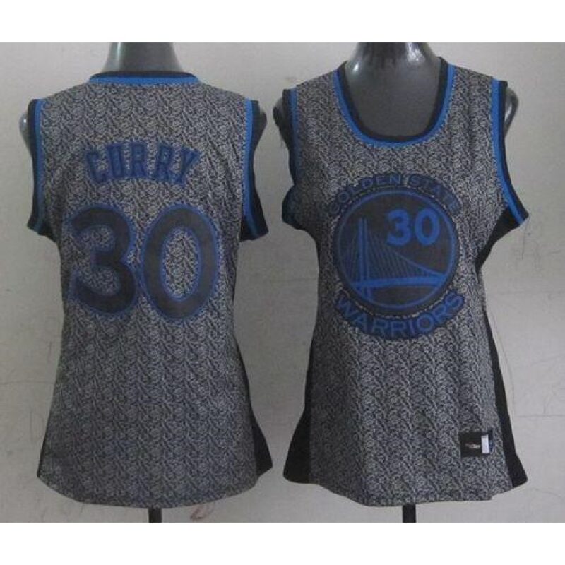 686437079b24f_1 Warriors #30 Stephen Curry Grey Women's Static Fashion Stitched NBA Jersey