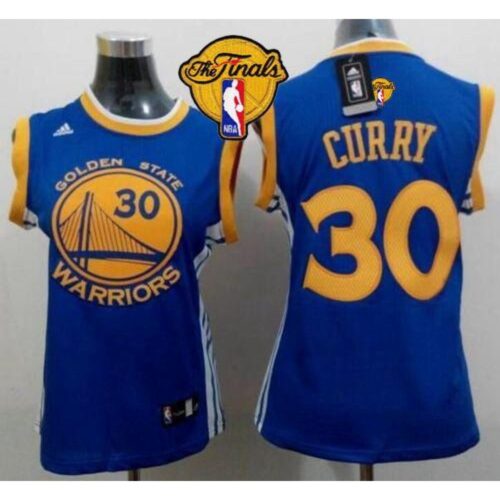 6864371a1452d_1 Warriors #30 Stephen Curry Blue The Finals Patch Women's Road Stitched NBA Jersey