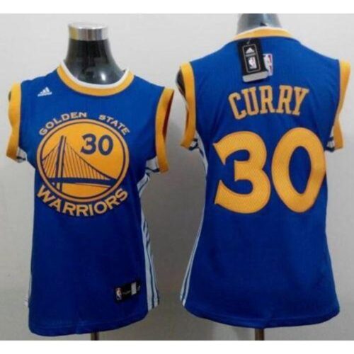 686437247aeb1_1 Warriors #30 Stephen Curry Blue Women's Road Stitched NBA Jersey