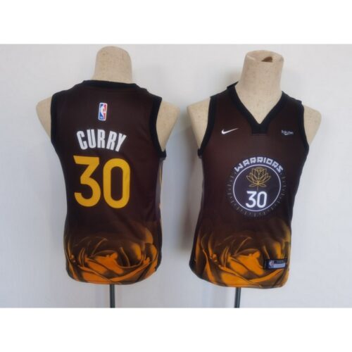 6864372ec48c2_1 Youth Golden State Warriors #30 Stephen Curry 2022/2023 Black City edition Stitched Basketball Jersey