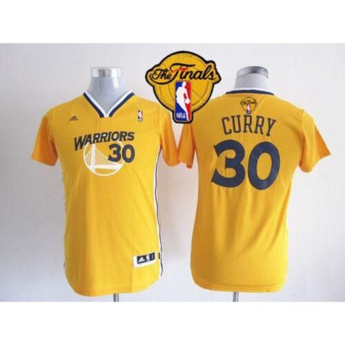 6864373ea1a50_1 Warriors #30 Stephen Curry Gold Alternate The Finals Patch Stitched Youth NBA Jersey