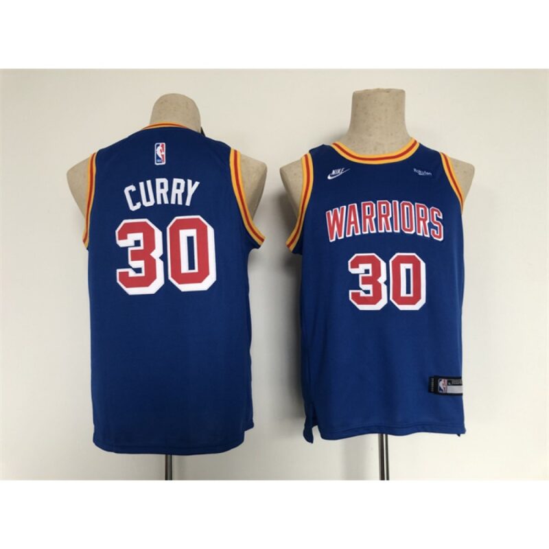 686437495554b_1 Youth Golden State Warriors #30 Stephen Curry Blue Stitched Basketball Jersey
