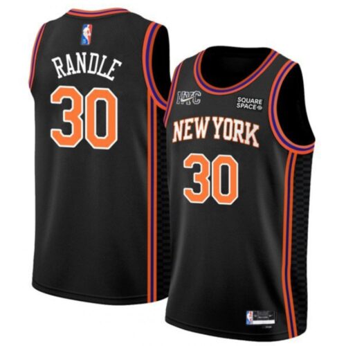 68643797ebf9c_1 Men's New Yok Knicks #30 Julius Randle 2021/2022 75th Anniversary Black Stitched Jersey