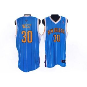 6864379b5ef34_1 Hornets #30 David West Stitched Baby Blue NBA Jersey