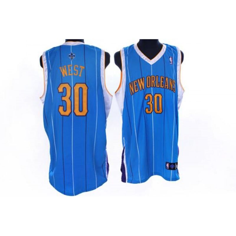 6864379b5ef34_1 Hornets #30 David West Stitched Baby Blue NBA Jersey
