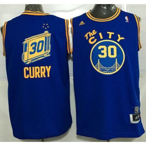 6864382e5dcbb_1 Warriors #30 Stephen Curry Blue Throwback The City Stitched NBA Jersey