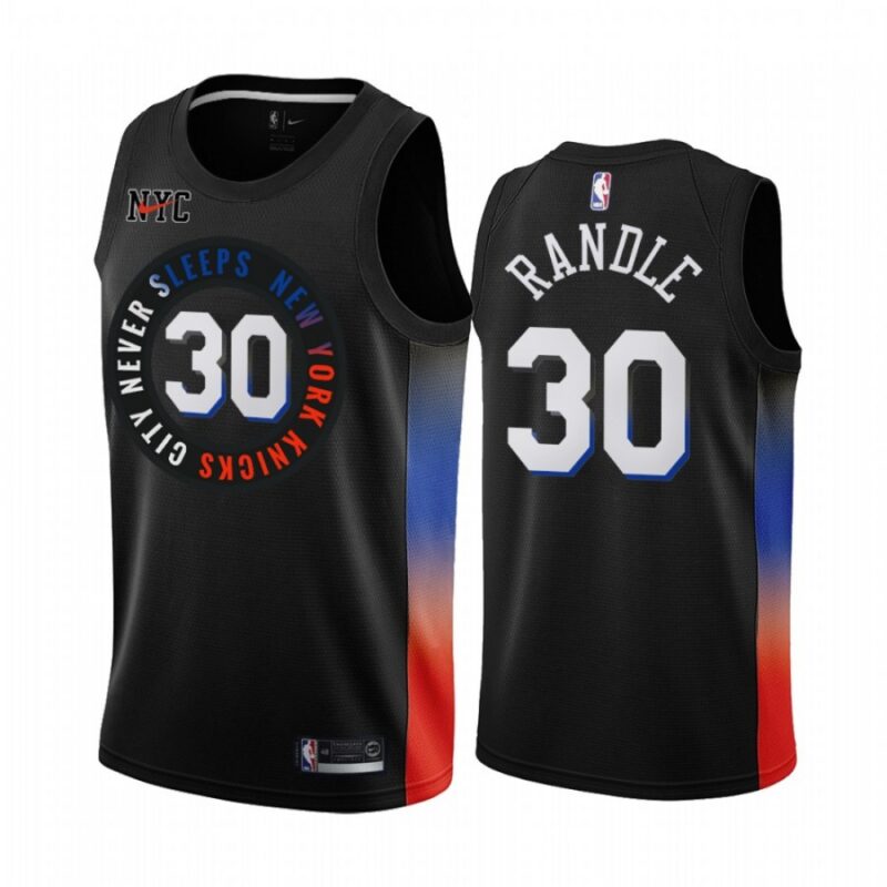 6864385d821b5_1 New Yok Knicks #30 Julius Randle 2020 Black City Edition Stitched Swingman Jersey