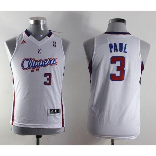 686438bab6411_1 Clippers #3 Chris Paul White Stitched Youth NBA Jersey
