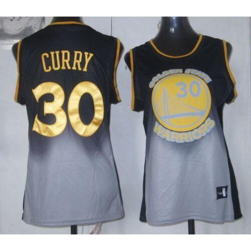 68643928b6c24_1 Warriors #30 Stephen Curry Black/Grey Women's Fadeaway Fashion Stitched NBA Jersey