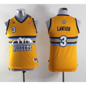 6864394885f2b_1 Nuggets #3 Ty Lawson Yellow Alternate Stitched Youth NBA Jersey