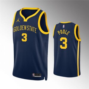 6864396dc7978_1 Youth Golden State Warriors #3 Jordan Poole Navy Statement Edition Stitched Basketball Jersey