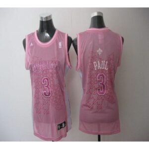 6864398805bfb_1 Hornets #3 Chris Paul Pink Women Fashion Stitched NBA Jersey