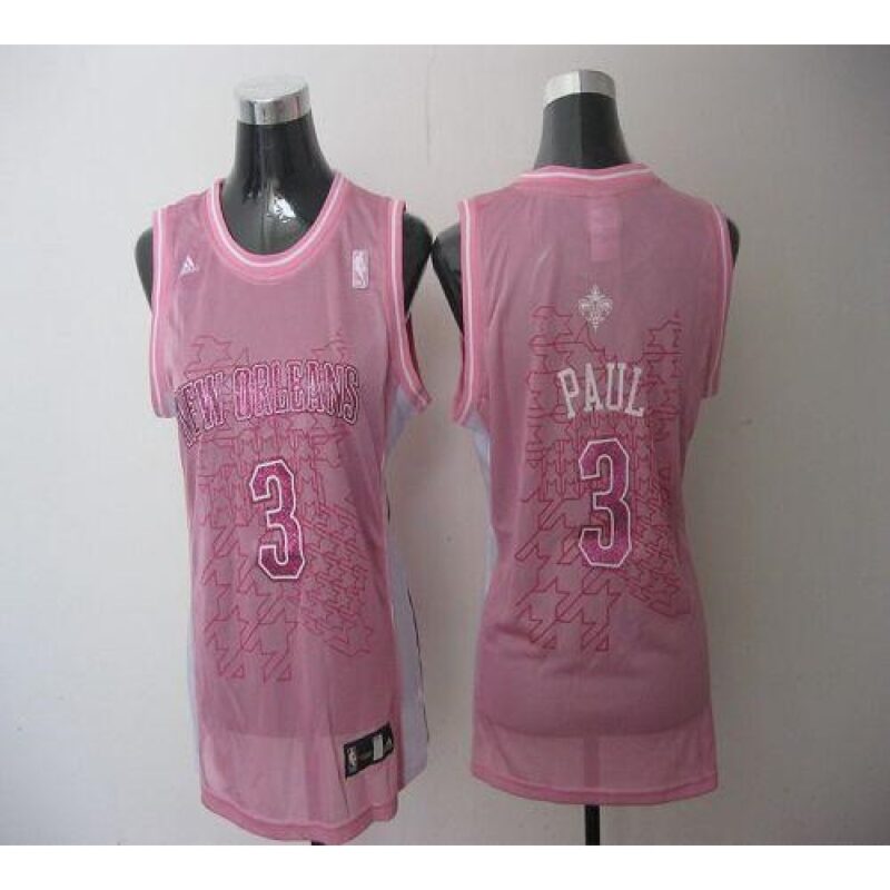 6864398805bfb_1 Hornets #3 Chris Paul Pink Women Fashion Stitched NBA Jersey