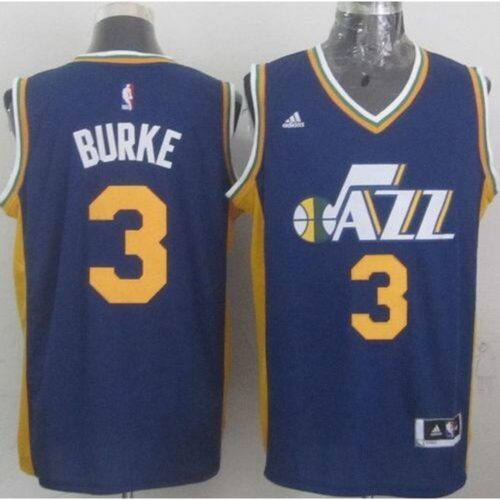 68643a3abb68a_1 Revolution 30 Jazz #3 Trey Burke Navy Blue Stitched NBA Jersey