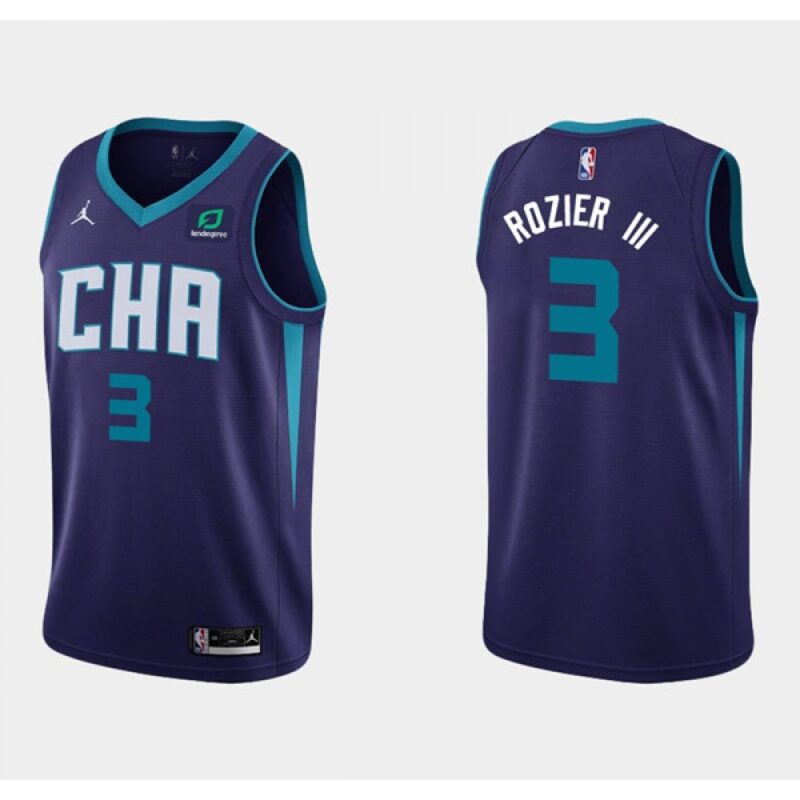68643a55d5214_1 Men's Charlotte Hornets #3 Terry Rozier III Purple Stitched Basketball Jersey