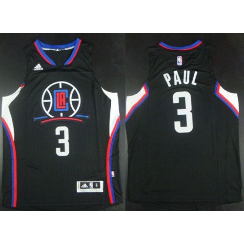 Clippers #3 Chris Paul Black Alternate Stitched NBA Jersey