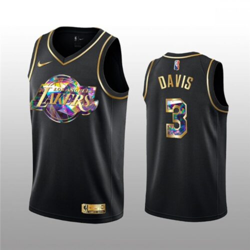 68643af4a87aa_1 Men's Los Angeles Lakers #3 Anthony Davis 2021/22 Black Golden Edition 75th Anniversary Diamond Logo Stitched Basketball Jersey