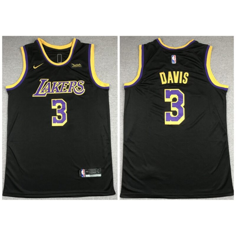 68643af82837c_1 Men's Los Angeles Lakers #3 Anthony Davis Black Stitched NBA Jersey