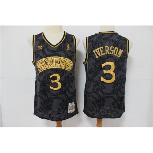 68643b214374b_1 Men's Philadelphia 76ers #3 Allen Iverson Black Stitched NBA Jersey