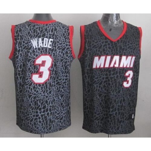 68643b789c35d_1 Heat #3 Dwyane Wade Black Crazy Light Stitched NBA Jersey