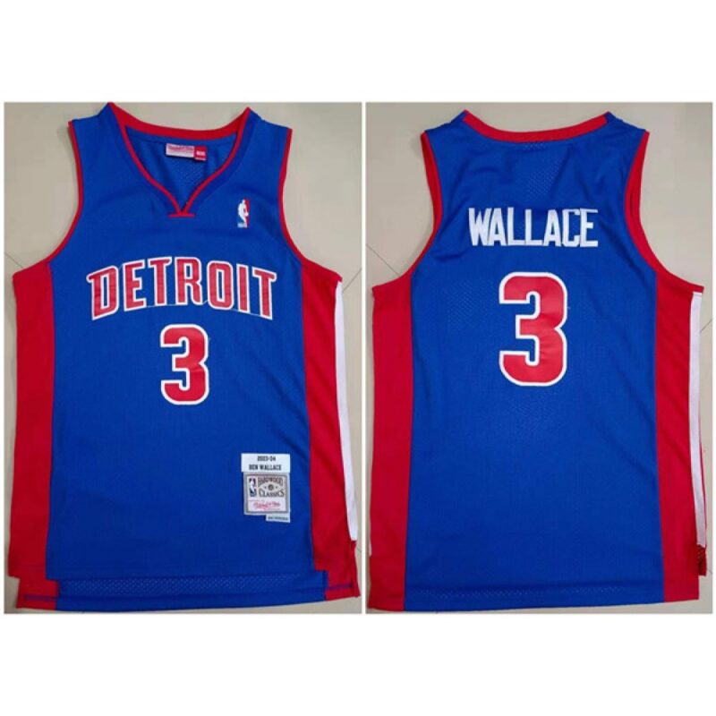68643bd0d5652_1 Men's Detroit Pistons #3 Ben Wallace 2003-04 Blue Throwback Stitched Jersey
