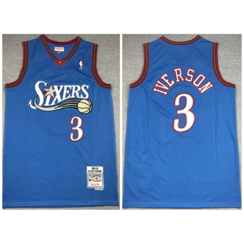 68643c106448c_1 Men's Philadelphia 76ers #3 Allen Iverson Blue 1999-00 Throwback Stitched Jersey