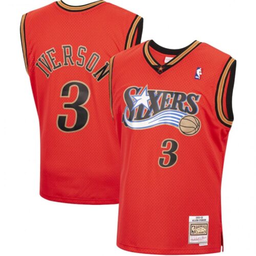 68643c1b5dd48_1 Men's Philadelphia 76ers #3 Allen Iverson Orange 1999-00 Throwback Stitched Jersey