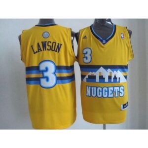 68643c5c44478_1 Nuggets #3 Ty Lawson Yellow Swingman Throwback Stitched NBA Jersey