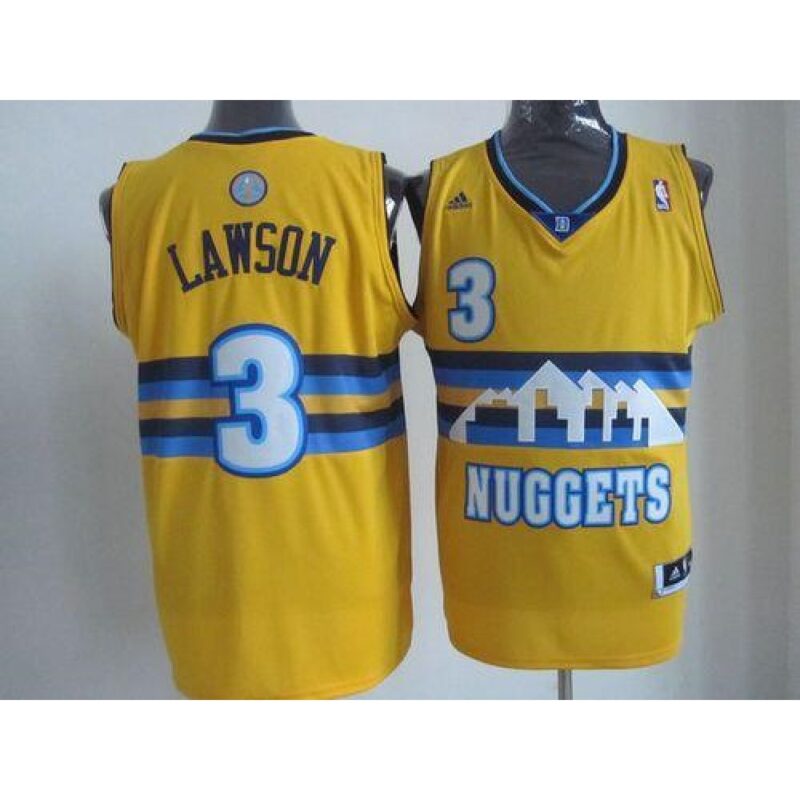 68643c5c44478_1 Nuggets #3 Ty Lawson Yellow Swingman Throwback Stitched NBA Jersey
