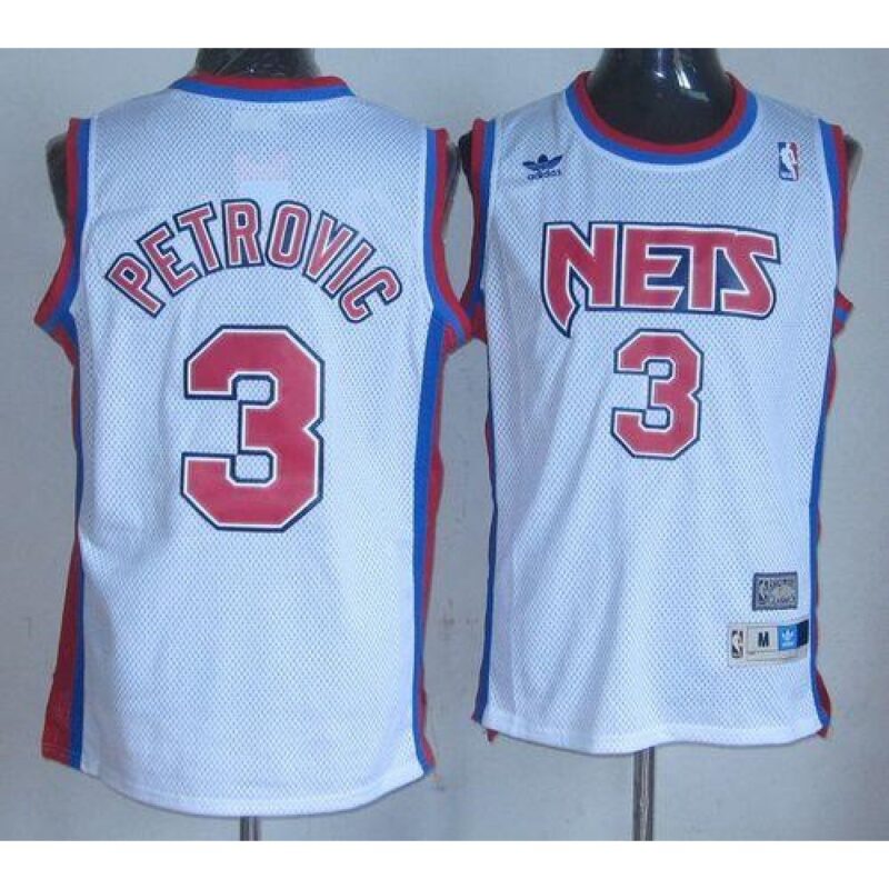 68643c6a89622_1 Nets #3 Drazen Petrovic White Throwback Stitched NBA Jersey