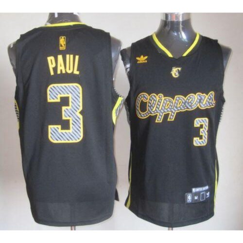 68643ca23e6d7_1 Clippers #3 Chris Paul Black Electricity Fashion Stitched NBA Jersey