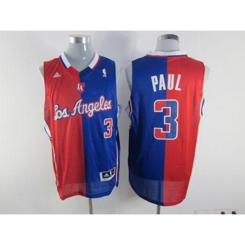 68643cad22ca2_1 Clippers #3 Chris Paul Red/Blue Split Fashion Stitched NBA Jersey
