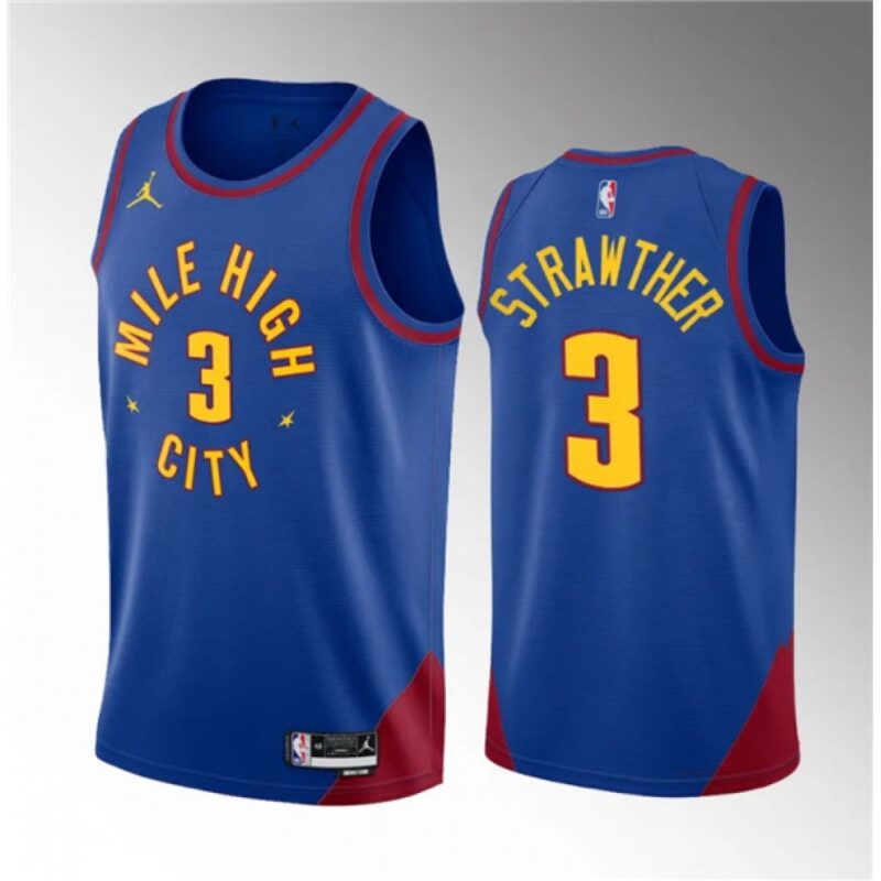 68643d292527f_1 Men's Denver Nuggets #3 Julian Strawther Blue 2023 Draft Statement Edition Stitched Basketball Jersey