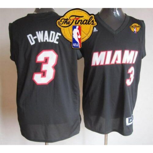 68643d4136544_1 Heat #3 Dwyane Wade Black D-WADE Fashion Finals Patch Stitched NBA Jersey