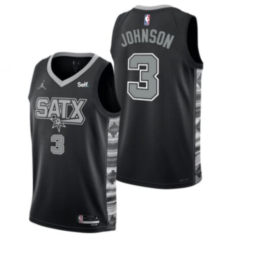 68643da14729e_1 Men's San Antonio Spurs #3 Keldon Johnson Black 2022/23 Statement Edition Stitched Basketball Jersey