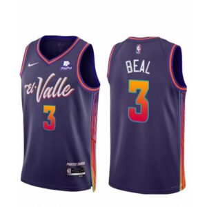 68643de1bbc19_1 Men's Phoenix Suns #3 Bradley Beal Purple 2023/24 City Edition Stitched Basketball Jersey
